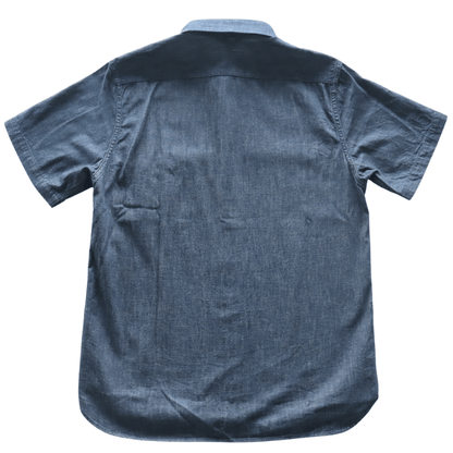 ORGUEIL OR-5107S Denim Shawl Collar Short-Sleeved Shirt Classic Short-Sleeved Shirt Shawl Collar Shirt 7oz Denim