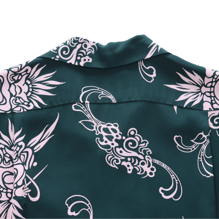 SUN SURF SS39611 S/S RAYON HAWAIIAN SHIRT “INCARNATION OF GOD” Rayon Hawaiian Shirt Incarnation of God Tiki Hawaiian Shirt Aloha Shirt Short Sleeve Shirt