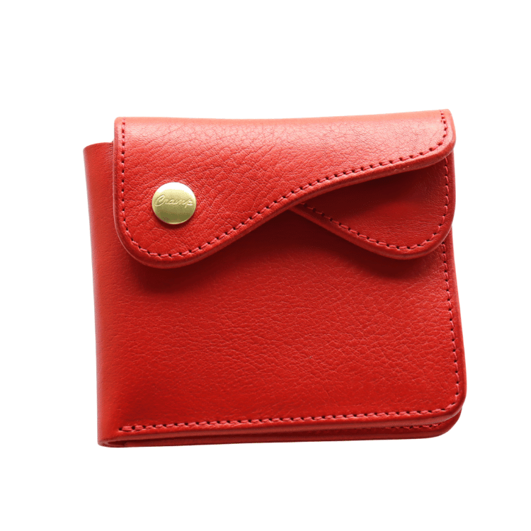 Ikenohata Ginkakuten Cramp Cr-158 Italian Shrink Leather Double Flap Bifold Wallet