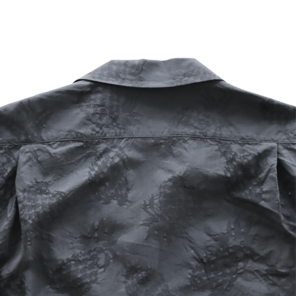 CUSHMAN クッシュマン 25616 PINEAPPLE JACQUARD OPEN COLLAR SHIRTS パイナップルジャガードオープンカラーシャツ 長袖シャツ メンズ パイナップル柄 ジャガード織り
