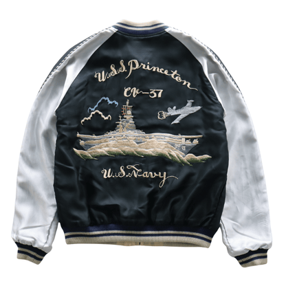 TAILOR TOYO テーラー東洋 TT15877-219 Late 1950s Style Acetate Souvenir Jacket “USS PRINCETON” × “MAIKO”アセテートスーベニアジャケット USSプリンストンx舞妓 スカジャン リバーシブル 2トーン 両面アセテート生地 スーベニアジャケット 刺繍
