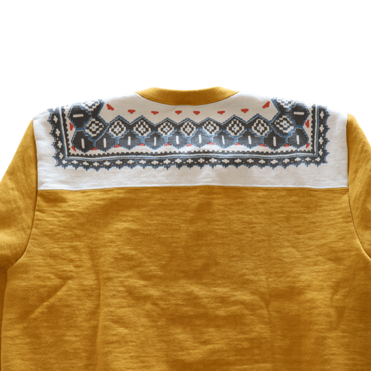 DELUXEWARE デラックスウエア S105-24A SNOW HALF ZIP 希少なヴィンテージ雪柄を採用したハーフジップスウェット