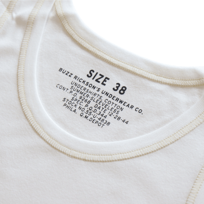 BUZZ RICKSON'S BR79741 UNDERSHIRTS, COTTON SUMMER-SLEEVELESS Tank Top Men's Underwear