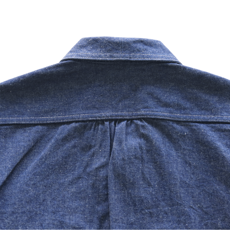 ORGUEIL OR-5127 Shawl Collar Denim Work Shirt - Classic Shirt, 1930s Style, Shawl Collar Shirt, Denim Shirt, Work Shirt