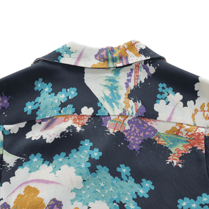 SUN SURF SS39618 S/S RAYON HAWAIIAN SHIRT "ANCIENT CAPITAL" Rayon Hawaiian Shirt Ancient Capital Japanese Pattern Hawaiian Shirt Aloha Shirt Short Sleeve Shirt