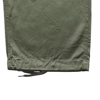 BUZZ RICKSON'S BR42500 TROUSERS, MEN'S, COTTON WIND RESISTANT POPLIN, OLIVE GREEN, ARMY SHADE 107 SHORT LENGTH Military Cargo Trousers