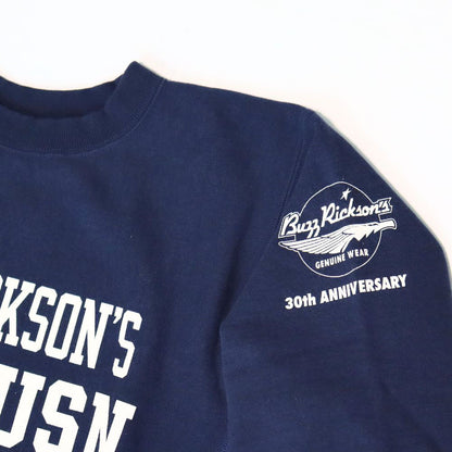 BUZZ RICKSON'S バズリクソンズ BR69193 30th ANNIVERSARY MODEL HORIZONTAL KNITTING HEAVY WEIGHT SWEAT SHIRTS 30周年記念