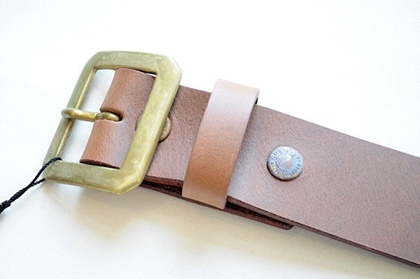 ART BROWN アートブラウン VGB40142AB クロムエクセルレザー 40mm幅 真鍮バックル ギャリソンベルト プルアップレザー ゴールド ホーウィン社  オイルドレザー グッズ ベルト 日本製