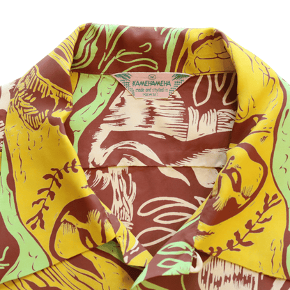 SUN SURF SS39673 S/S SUN SURF SPECIAL EDITION “GAUGUIN WOODCUT MYSTIC” Hawaiian Shirt Aloha Shirt Paul Gauguin Short Sleeve Shirt