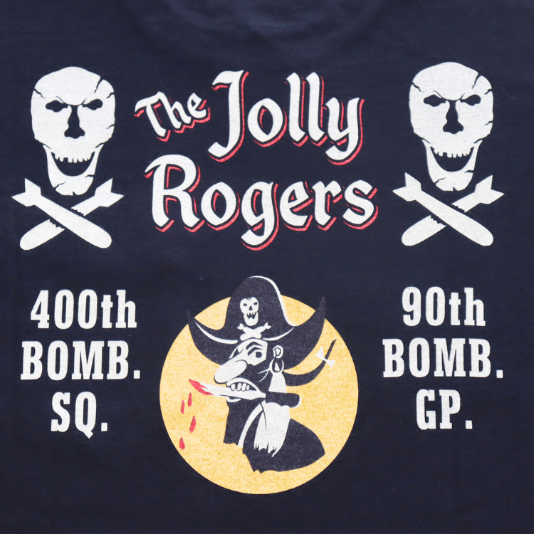 BUZZ RICKSON'S BR79711 S/S POCKET T-SHIRT "JOLLY ROGERS" Pocket T-shirt Jolly Rogers Short-sleeved T-shirt T-shirt Military T-shirt Printed T-shirt