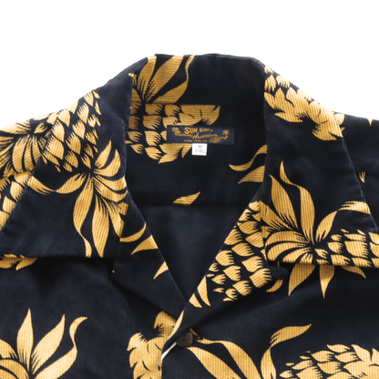 SUN SURF サンサーフ SS29580 L/S CORDUROY OPEN SHIRT “DUKE'S PINEAPPLE” 長袖 アロハシャツ デューク・カハナモク パイナップル コットン100%