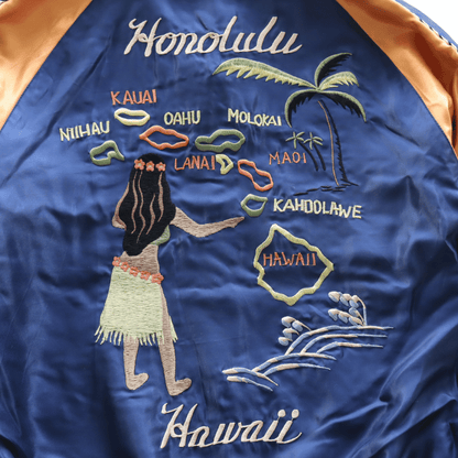 TAILOR TOYO テーラー東洋 TT15877-128 Late 1950s Style Acetate Souvenir Jacket “HAWAII MAP” × “DRAGON & TIGER” アセテートスーベニアジャケット スカジャン ハワイMAP 龍虎 ハワイ柄 リバーシブル 2トーン 両面アセテート生地 スーベニアジャケット 刺繍