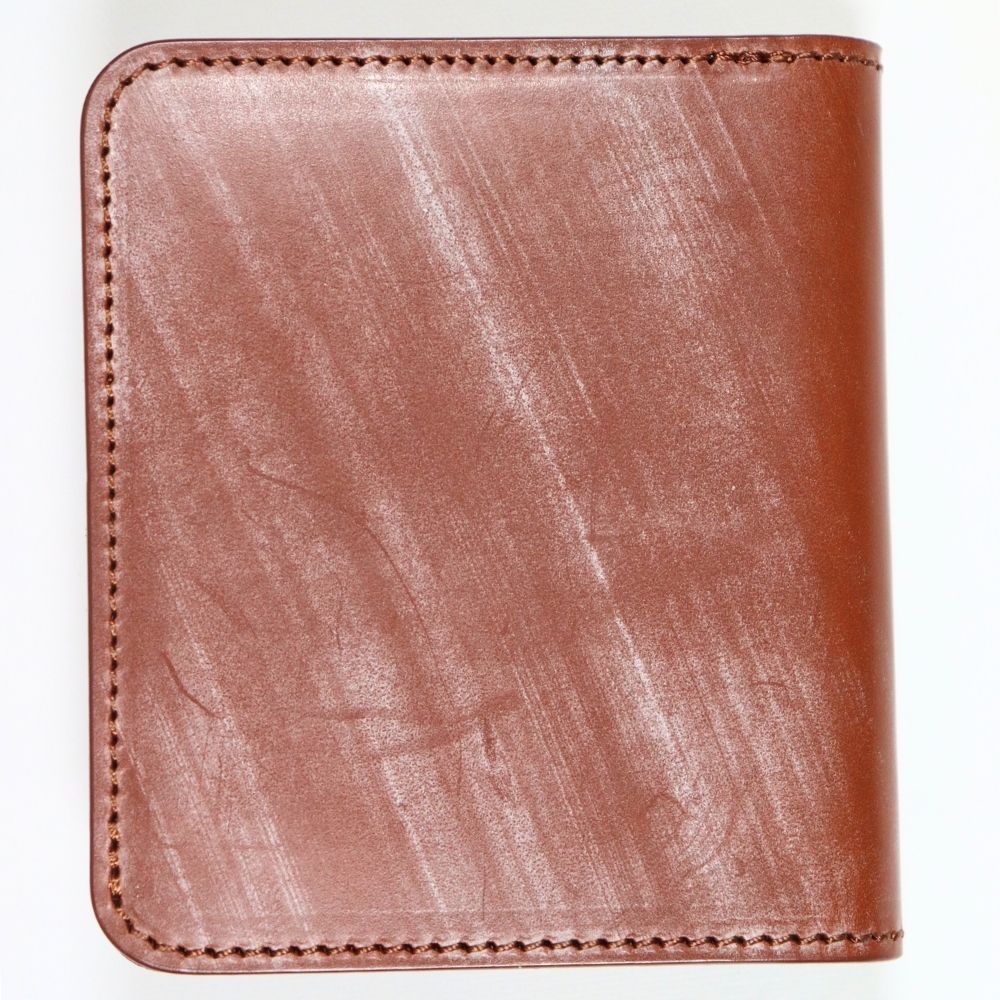 KC's KRB004B Billfold JIB Bridle Leather Bi-fold Wallet that Stores Bills Unfolded, Made in Japan, Goods, Cowhide, Thomas Ware & Sons Bridle Leather Used