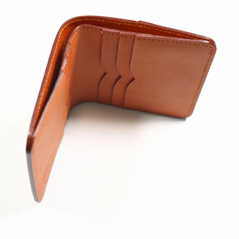 KC's KRB004B Billfold JIB Bridle Leather Bi-fold Wallet that Stores Bills Unfolded, Made in Japan, Goods, Cowhide, Thomas Ware & Sons Bridle Leather Used