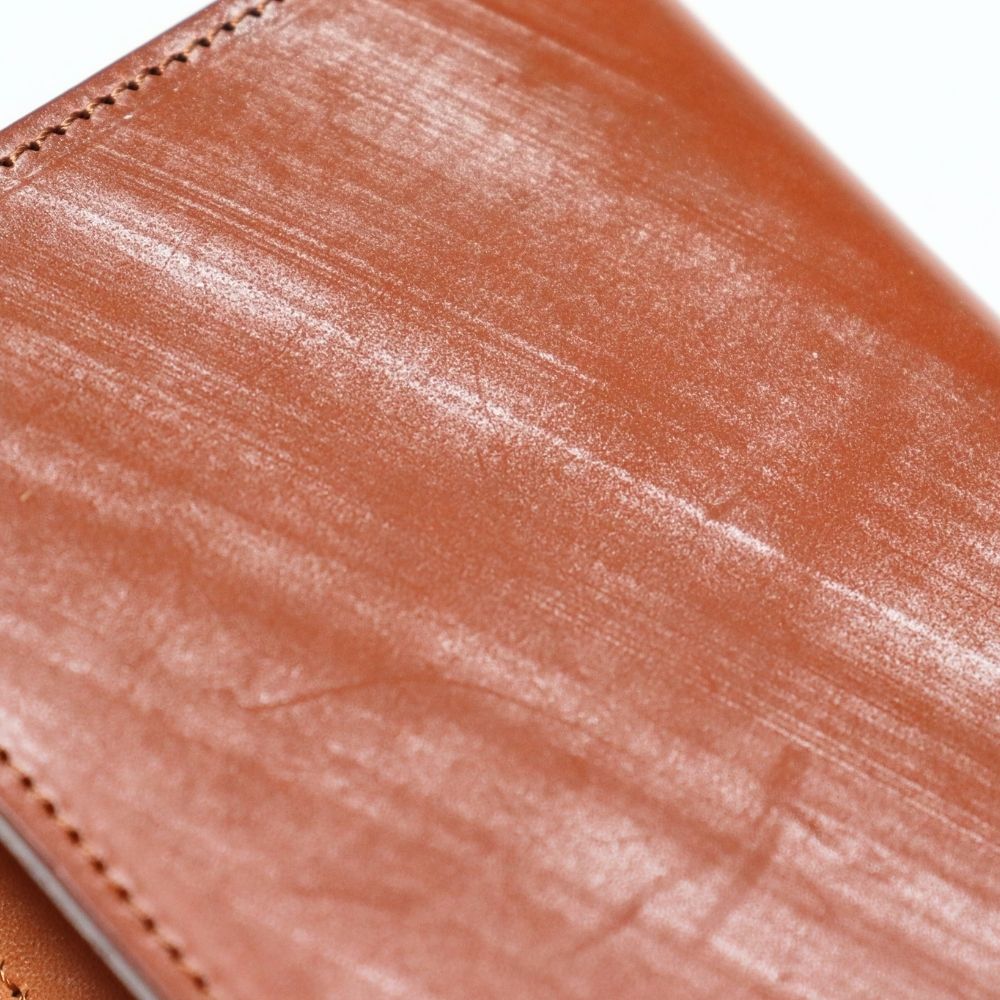 KC's KRB004B Billfold JIB Bridle Leather Bi-fold Wallet that Stores Bills Unfolded, Made in Japan, Goods, Cowhide, Thomas Ware & Sons Bridle Leather Used