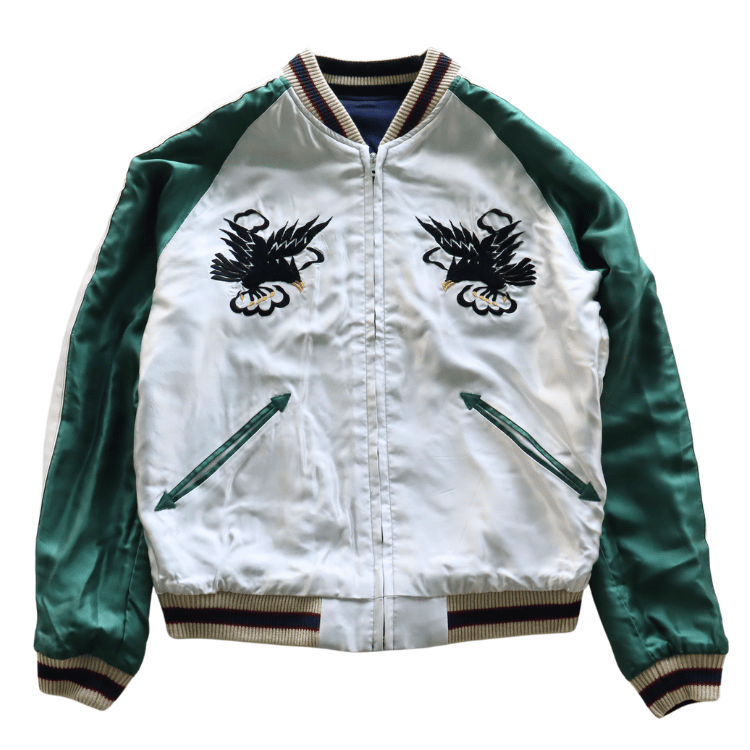 TAILOR TOYO テーラー東洋 TT15877-128 Late 1950s Style Acetate Souvenir Jacket “HAWAII MAP” × “DRAGON & TIGER” アセテートスーベニアジャケット スカジャン ハワイMAP 龍虎 ハワイ柄 リバーシブル 2トーン 両面アセテート生地 スーベニアジャケット 刺繍