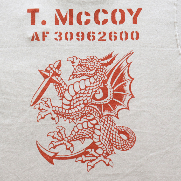 TOYS McCOY TMC2608 MILITARY TEE T. McCOY "AF 30962600" Military Tee, Short Sleeve T-Shirt, Size L-2, Test Sample, Dragon Print