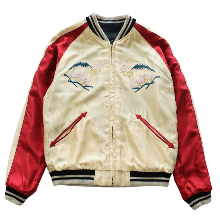 TAILOR TOYO テーラー東洋 TT15877-219 Late 1950s Style Acetate Souvenir Jacket “USS PRINCETON” × “MAIKO”アセテートスーベニアジャケット USSプリンストンx舞妓 スカジャン リバーシブル 2トーン 両面アセテート生地 スーベニアジャケット 刺繍