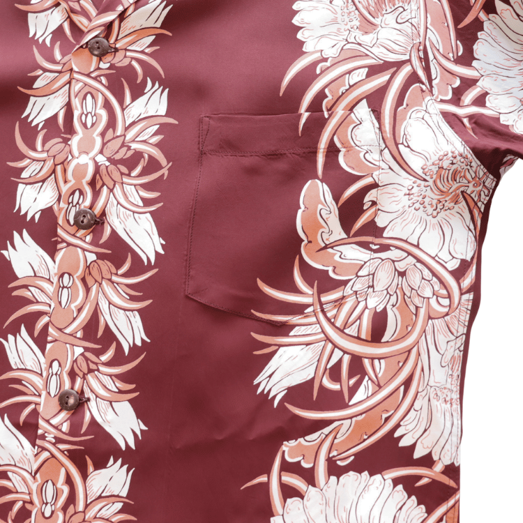 SUN SURF SS29602 L/S RAYON HAWAIIAN SHIRT NIGHT BLOOMING CEREUS BORDER Hawaiian Shirt Aloha Shirt Long Sleeve Shirt