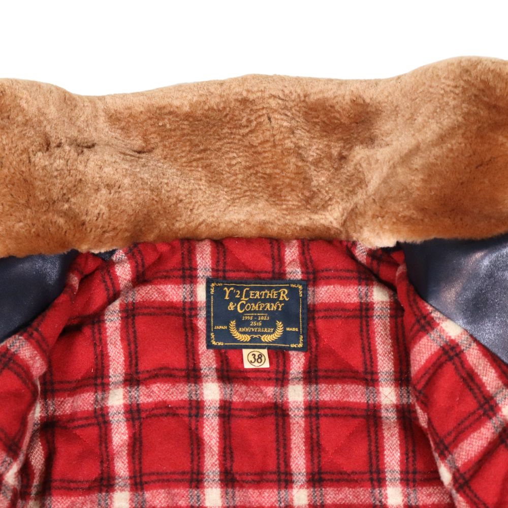 Y'2 LEATHER ワイツーレザー INDIGO HORSE GRIZZLY JACKET Y2-10-25SP 25th Anniversary Limited 25周年記念 インディゴホース グリズリージャケット クマジャン