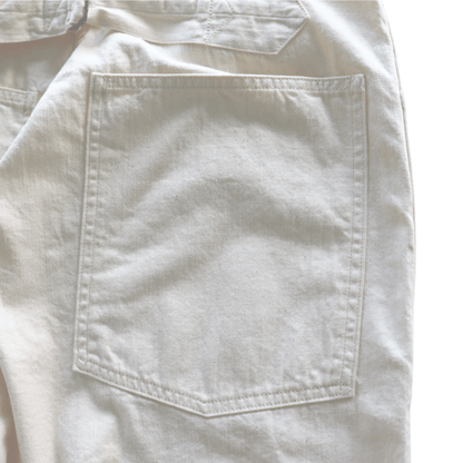 BUZZ RICKSON'S BR42635 TROUSERS, WORKING, WHITE TWILL Army Trousers, Denim Trousers, Work Pants, Military