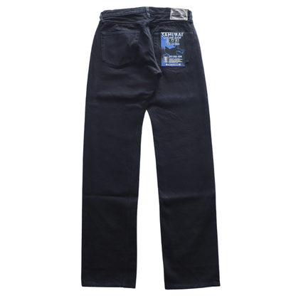 SAMURAI JEANS S0510XX-BOB AOKI TOUEI (Blue Sword Shadow) 15oz Black on Blue 510 Model Jeans, Denim Pants, Aoki Touei Series Original Denim