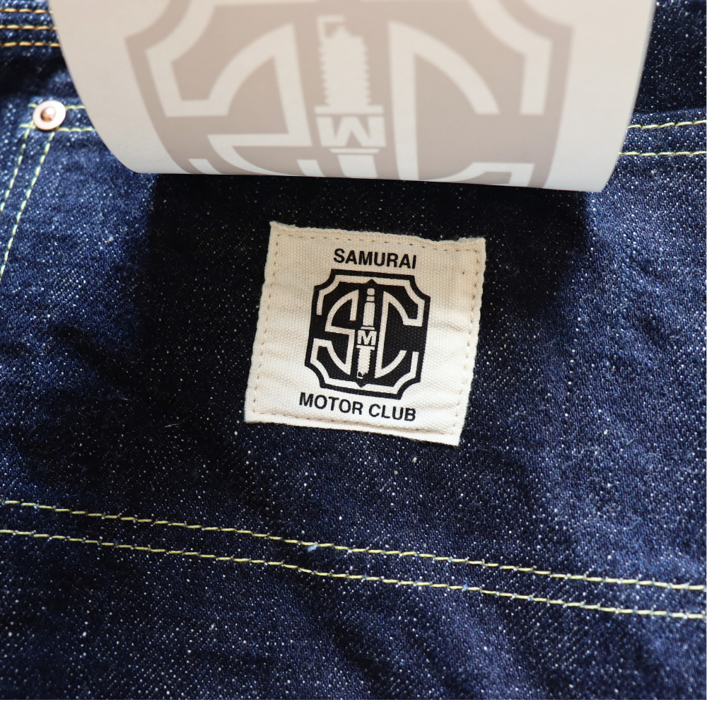 SAMURAI JEANS サムライジーンズ SM410DBN サムライ自動車倶楽部 17ozダブルニーワークパンツ 特ザラセルビッチデニム