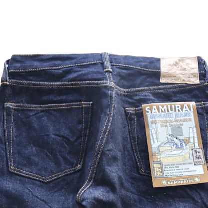 SAMURAI JEANS サムライジーンズ S0710XX-WASHI 15oz 和紙セルビッチデニム  細身ストレート 限定 シリアルナンバー入り