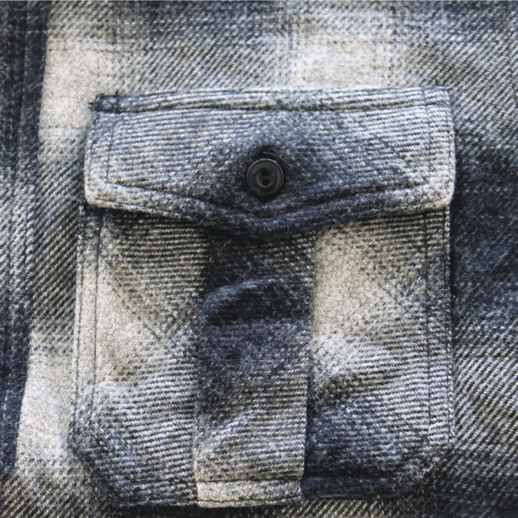 CUSHMAN クッシュマン 25706 COTTON TWEED CHECK HALF ZIP WORK SHIRTS コットンツイードチェックハーフジップワークシャツ 長袖シャツ