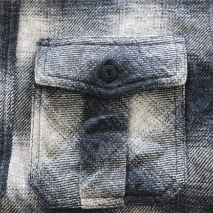 CUSHMAN クッシュマン 25706 COTTON TWEED CHECK HALF ZIP WORK SHIRTS コットンツイードチェックハーフジップワークシャツ 長袖シャツ