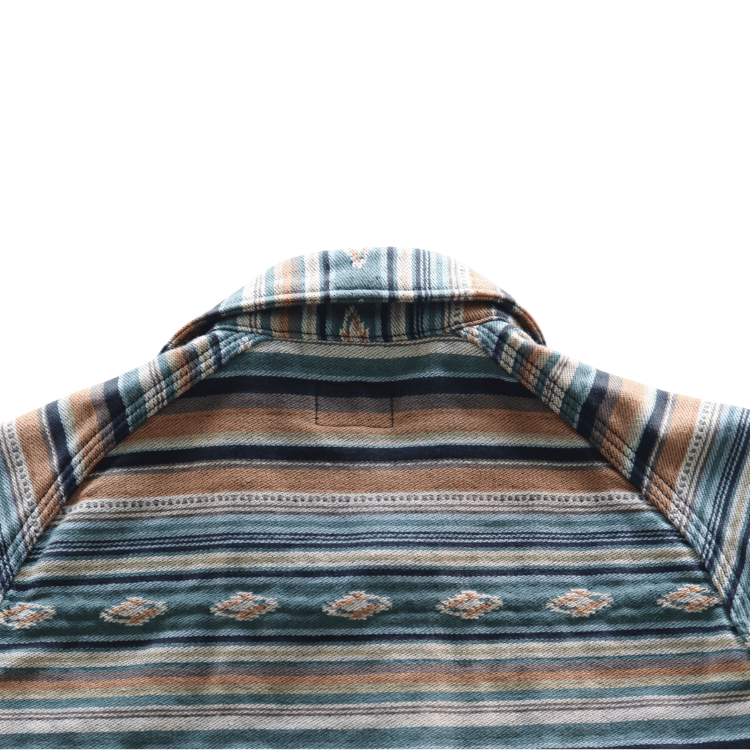 DELUXEWARE デラックスウエア 7649C NATIVE BORDER ネイティブボーダー ヘビーネルシャツ