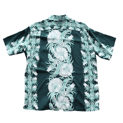 SUN SURF SS39612 S/S RAYON HAWAIIAN SHIRT “NIGHT BLOOMING CEREUS BORDER” Rayon Hawaiian Shirt Night Blooming Cereus Border Hawaiian Shirt Aloha Shirt Night Blooming Cereus Short Sleeve Shirt