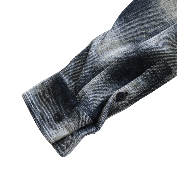 CUSHMAN クッシュマン 25706 COTTON TWEED CHECK HALF ZIP WORK SHIRTS コットンツイードチェックハーフジップワークシャツ 長袖シャツ