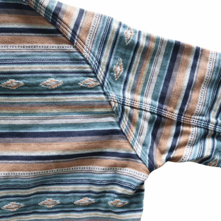 DELUXEWARE デラックスウエア 7649C NATIVE BORDER ネイティブボーダー ヘビーネルシャツ