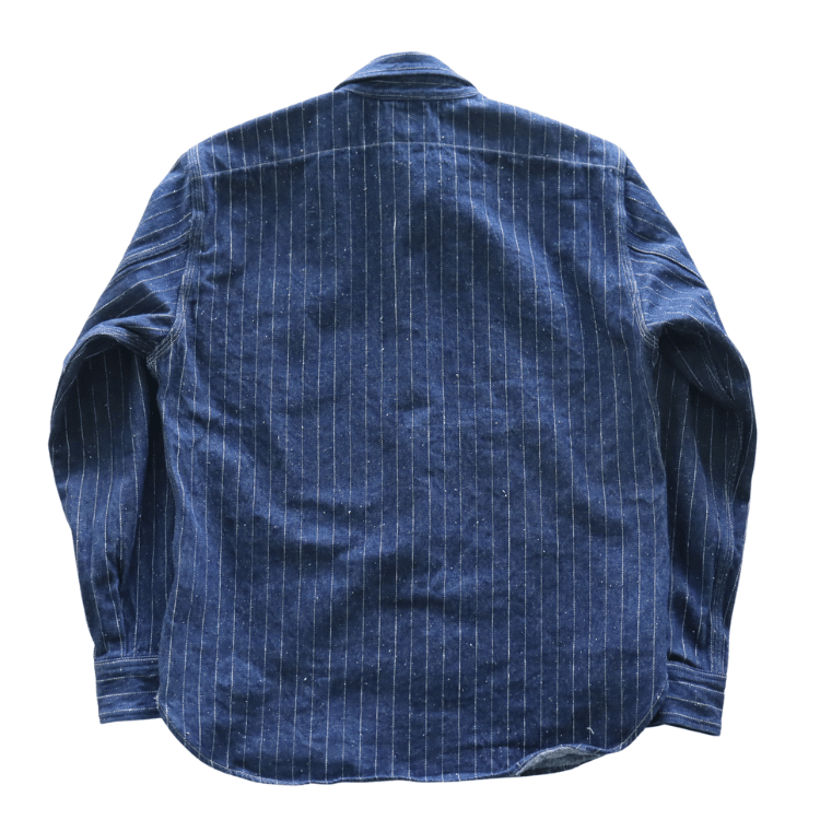 DELUXEWARE デラックスウエア 7630A DENIM NEL SHIRT デニムネルシャツ ネルシャツ デニムストライプネル デニムヘビーネル
