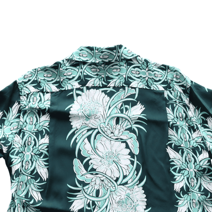 SUN SURF SS39612 S/S RAYON HAWAIIAN SHIRT “NIGHT BLOOMING CEREUS BORDER” Rayon Hawaiian Shirt Night Blooming Cereus Border Hawaiian Shirt Aloha Shirt Night Blooming Cereus Short Sleeve Shirt
