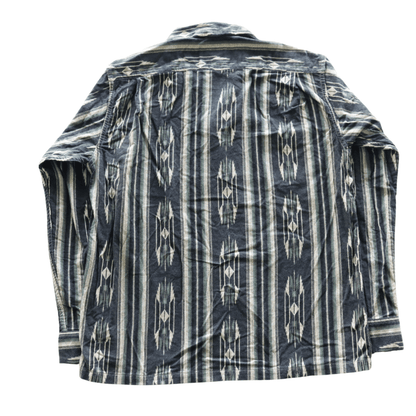 CUSHMAN クッシュマン 25708 NATIVE PURINT NEL OPEN COLLAR SHIRTS ネイティブプリントネルオープンカラーシャツ