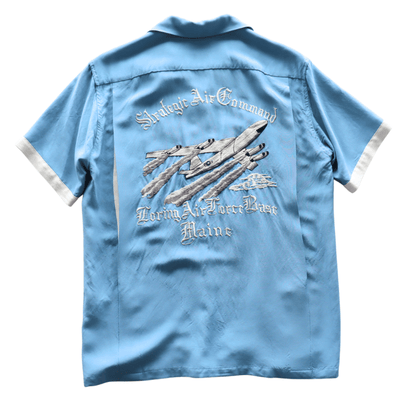 BUZZ RICKSON'S BR39735 BOWLING SHIRT “STRATEGIC AIR COMMAND” Short-Sleeve Men's Americana Strategic Air Command