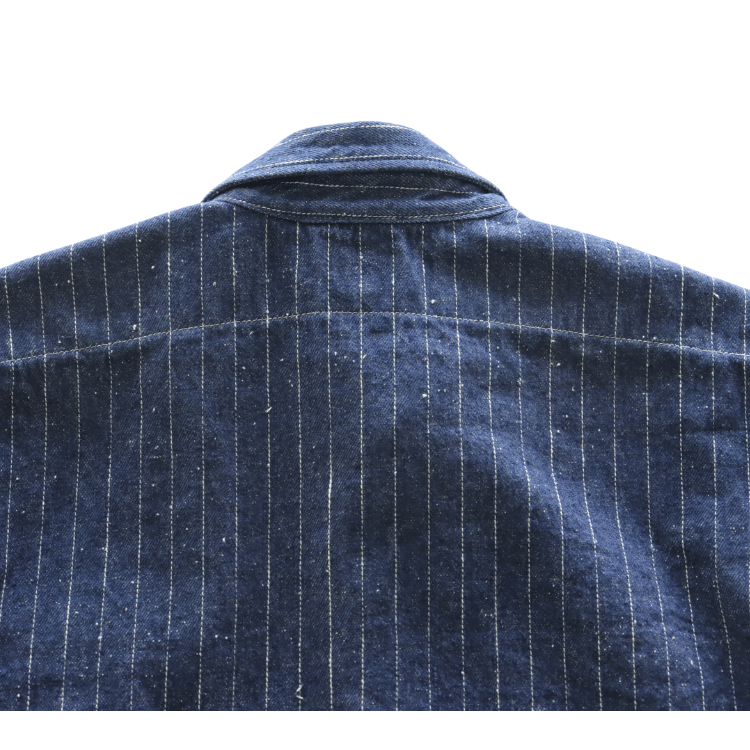 DELUXEWARE デラックスウエア 7630A DENIM NEL SHIRT デニムネルシャツ ネルシャツ デニムストライプネル デニムヘビーネル