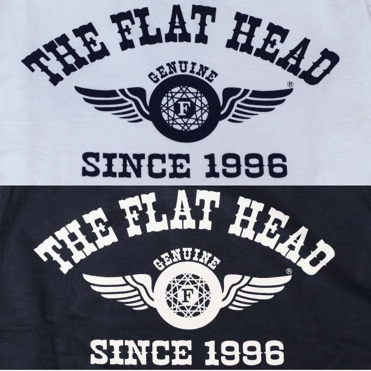THE FLAT HEAD フラットヘッド FN-THCL-202 LONG SLEEVE T-SHIRT - FLYING WHEEL ロングスリーブTシャツ フライングホイール ロンT アメカジ