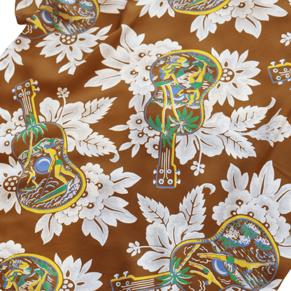 SUN SURF SS39613 S/S RAYON HAWAIIAN SHIRT “UKULELE MELODY” Rayon Hawaiian Shirt Ukulele Melody Hawaiian Shirt Aloha Shirt Ukulele Short-Sleeve Shirt