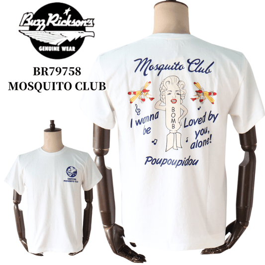 BUZZ RICKSON'S バズリクソンズ BR79758 S/S POST EXCHANGE T-SHIRT MOSQUITO CLUB ポストエクスチェンジ Tシャツ モスキートクラブ 半袖Tシャツ ミリタリー マリリンモンロー