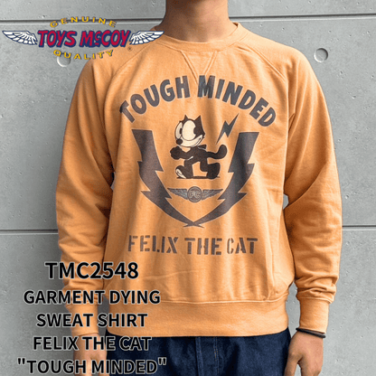 TOYS McCOY トイズマッコイ TMC2548 GARMENT DYING SWEAT SHIRT FELIX THE CAT "TOUGH MINDED" ガーメントダイ スウェットシャツ フィリックス