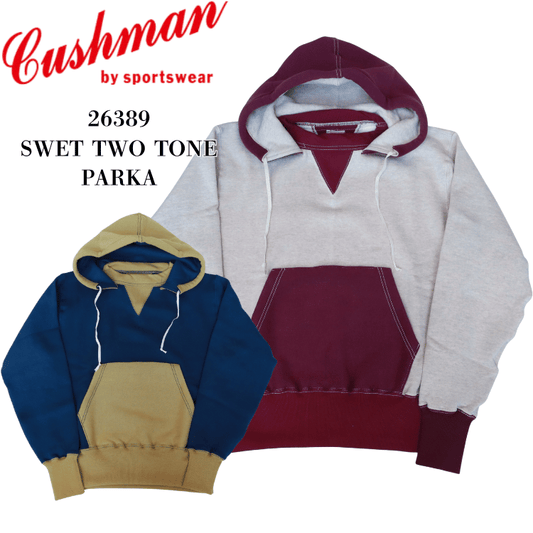 CUSHMAN クッシュマン 26389 SWET TWO TONE PARKA スウェット ツートン パーカー アメカジ フード後付けパーカー