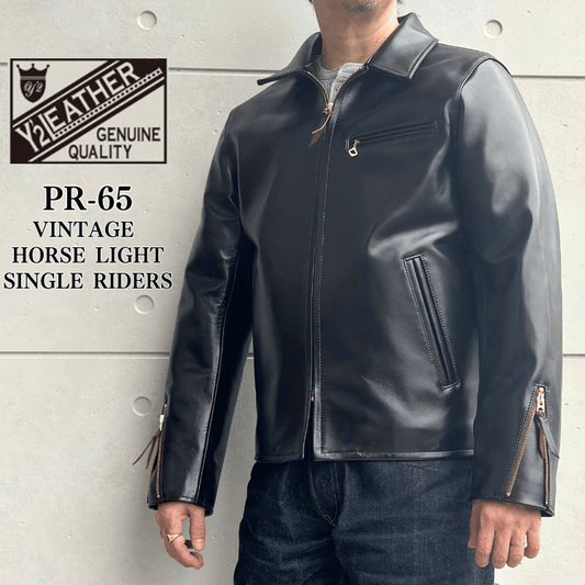 Y'2 LEATHER ワイツーレザー PR-65 VINTAGE HORSE LIGHT SINGLE RIDERS ヴィンテージ ホースライト シングルライダース レザージャケット