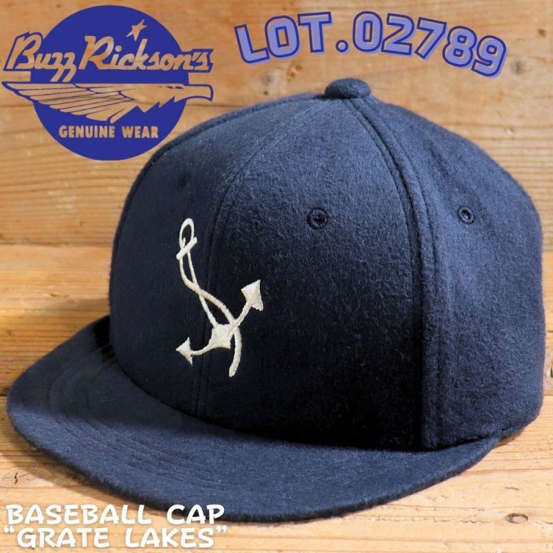 BUZZ RICKSON'S バズリクソンズ BR02789 BASEBALL CAP ベースボールキャップ GRATELAKES マリーン ...
