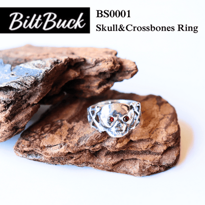 BILT BUCK ビルトバック BS0001 Skull ＆ Crossbones Ring スカル&クロスボーンリング  925