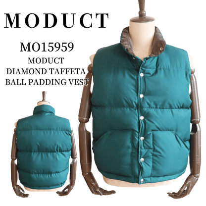 TOYO ENTERPRISE MODUCT モダクト MO15959 DIAMOND TAFFETA BALL PADDING VEST ダイアモンド タフタ ボールパッティング ベスト アメカジ ベスト メンズ