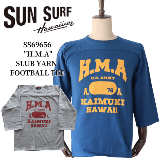 SUN SURF サンサーフ SS69656 "H.M.A" SLUB YARN FOOTBALL TEE スラブヤーン フットボールT