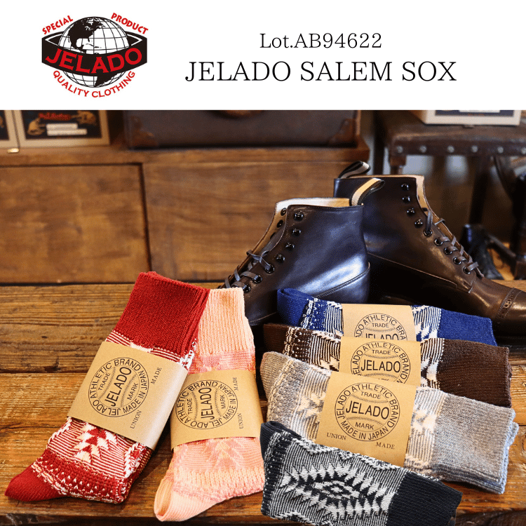 JELADO ジェラード AB94622 SALEM SOX ブーツソックス ロングソックス ネイティブ柄